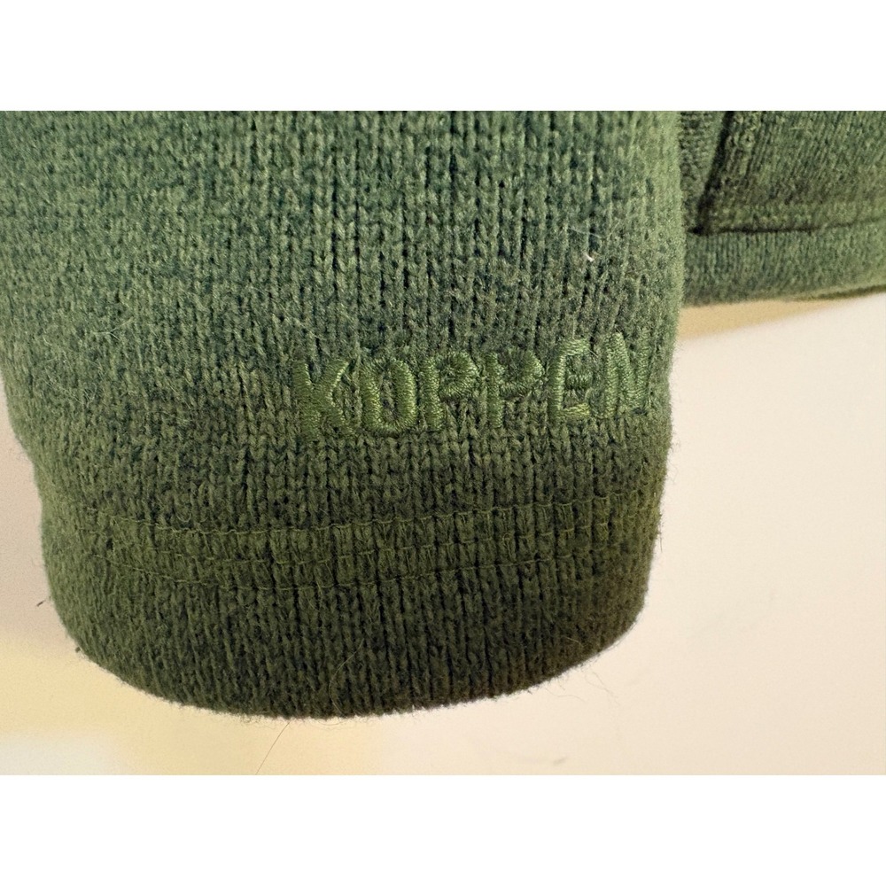 Koppen Olive Green Hooded Fleece Sweatshirt with Sherpa Lining - Picture 3 of 6